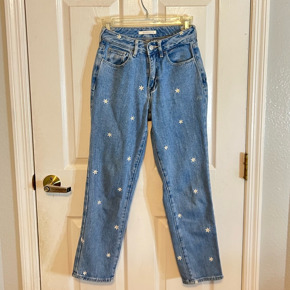 pacsun flower mom jeans
